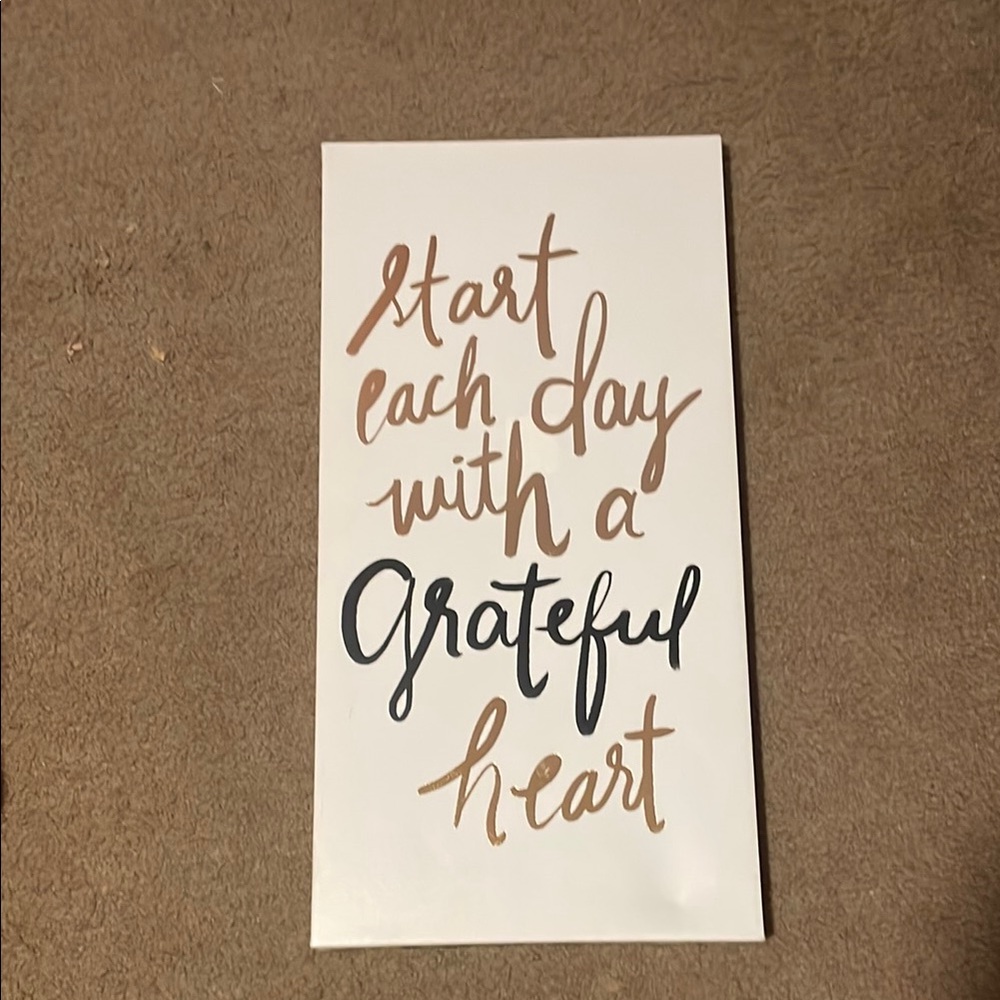 Inspirational Wall Art with Gold and Black Text